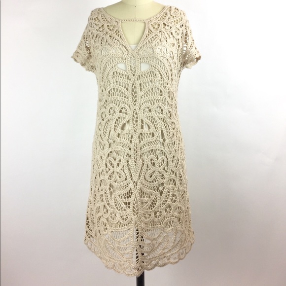 BCBGMaxAzria Dresses & Skirts - BCBGMAXAZRIA Lalinda Lace Crochet Dress, M